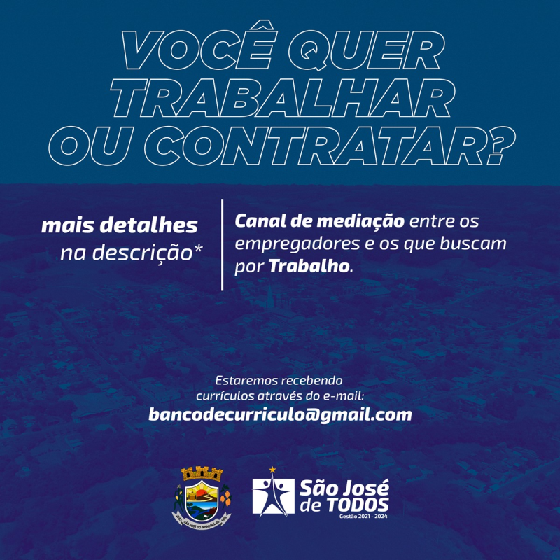 BANCO DE CURRICULOS - VOCÊ QUER TRABALHAR OU CONTRATAR?